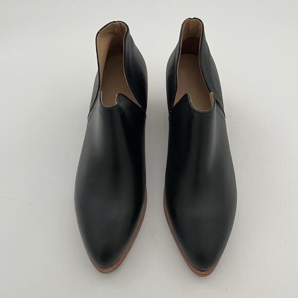 Nisolo Womens 9 Shoes Mia Everyday Bootie Black Leather Ankle Boots Stacked Heel - Picture 6 of 12